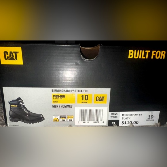 NIB Men’s Caterpillar Steel Toed Boots - Picture 3 of 3